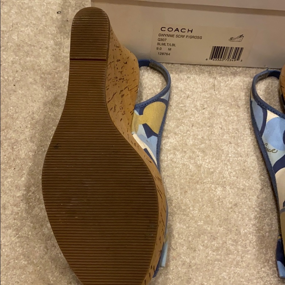 Coach - Gwynnie Scarf Print wedges - Picture 4 of 4